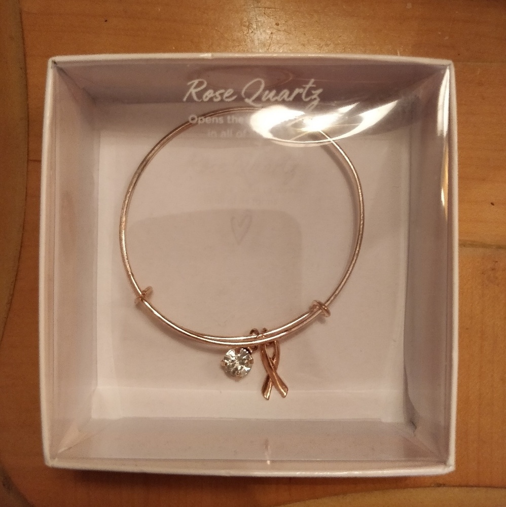 NWT Rose Quarts Gold Plated braclet.